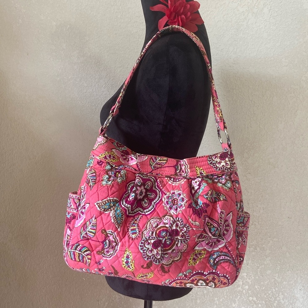 Vera Bradley Pink Quilted Floral Shoulder Bag